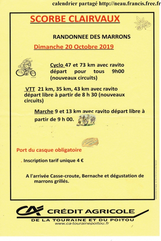 SCORBÉ CLAIRVAUX (86) - dimanche 20 octobre 2019 Tract_61667